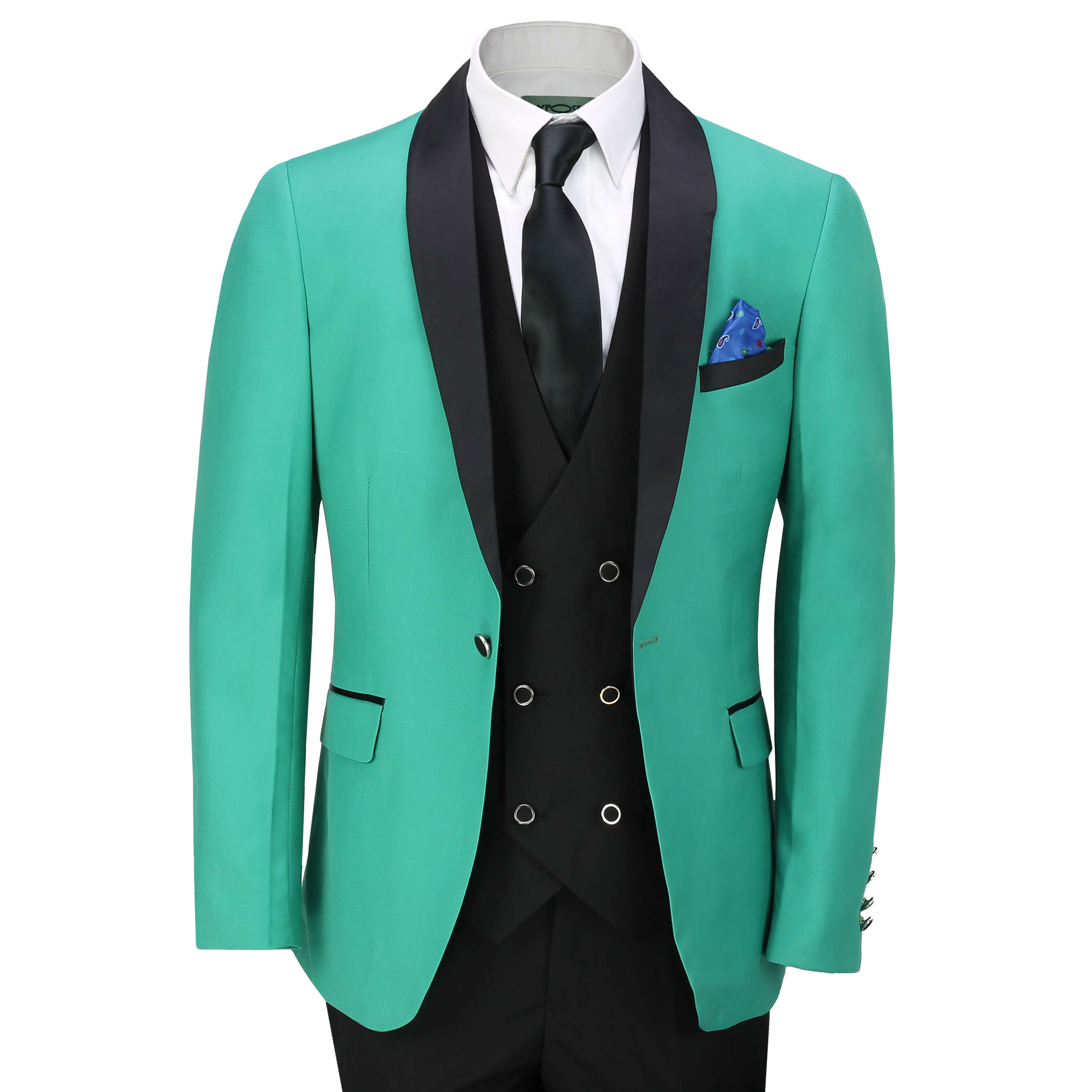 Mens 3 Piece Tuxedo Suit Formal Wedding Tailored Fit Dinner Jacket Blazer Ebay